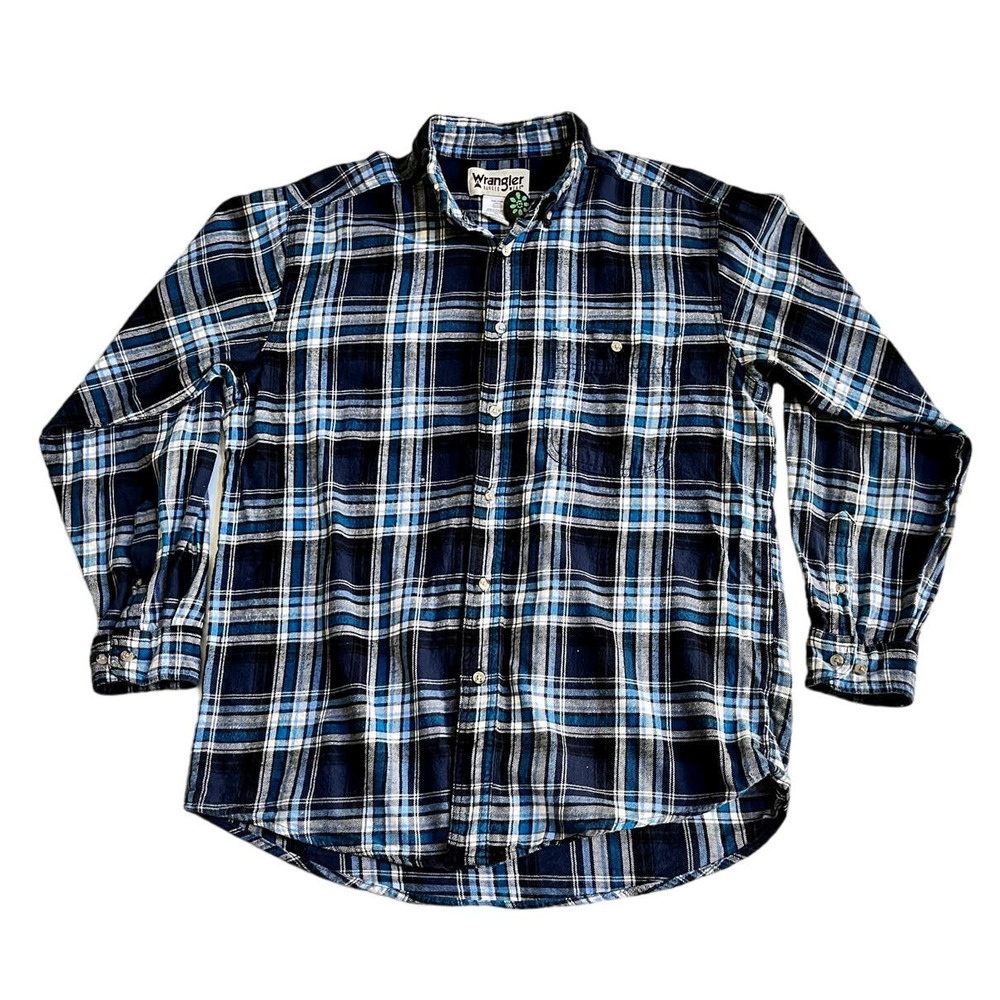 Wrangler Rugged Wear Blue Flannel